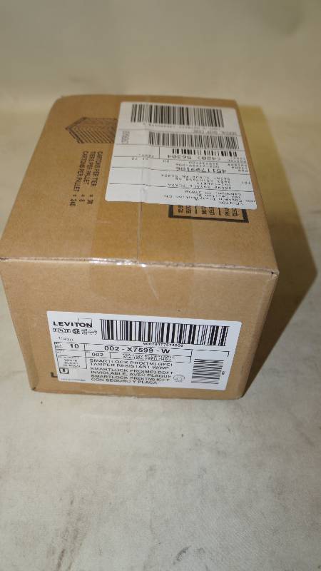 lot 363 image: Qty 10 NIB Sealed Leviton X7599W 15A 125V Smartlock Pro(TM) GFCI Tamper Resistant WWP