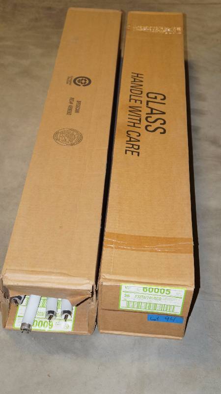 lot 94 image: 1 Full Box & 1 Partial Box GE 4 T8 Eco Fluorescent Bulbs