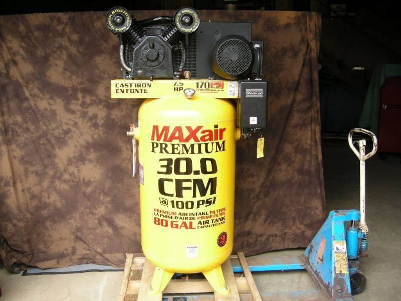 MaxAir Premium Industrial Upright Mag Start Air Compressor