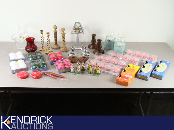 Large Lot of NEW Vintage Candle Holders, and Candles