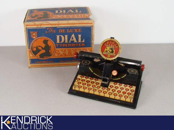 1930s Marx Tin Deluxe Dial Typewriter Toy