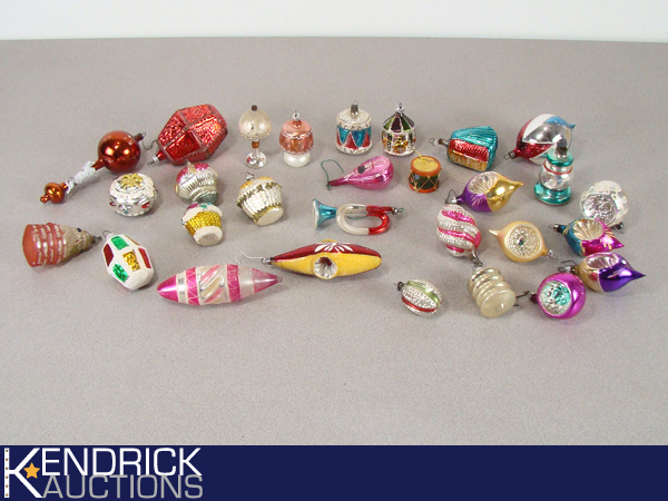 Lot of Vintage Germany etc Glass Christmas Ornaments