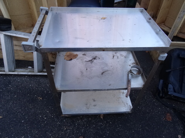lot 23 image: lakeside 4 wheel stainless cart