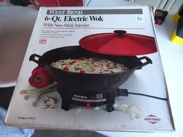 lot 54 image: west bend 6 qt. electric wok