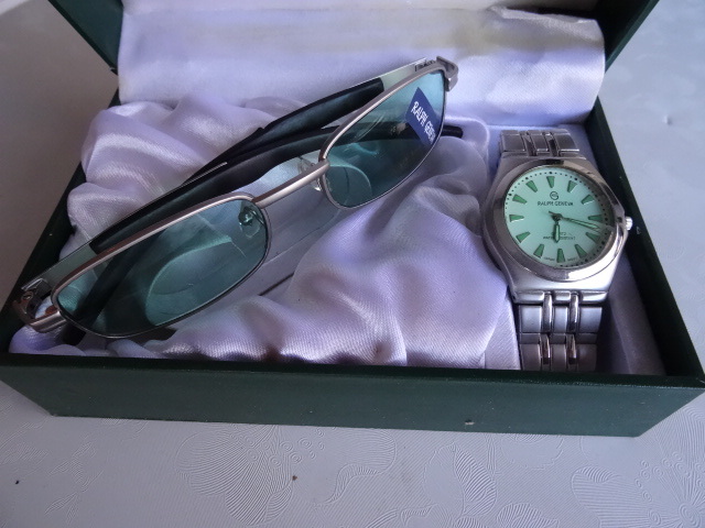 lot 102 image: ralph geneva watch and eye wear