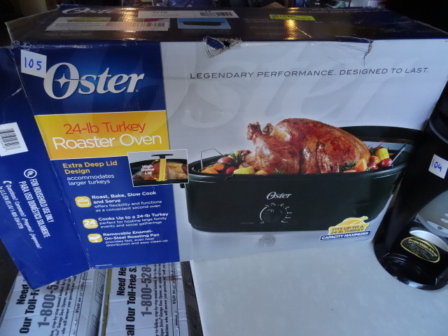 lot 105 image: oster 24# turkey roaster oven