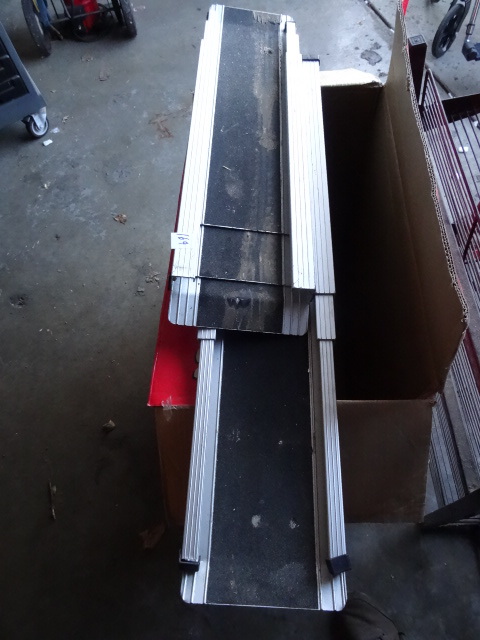lot 169 image: aluminum adjustable wheel chair ramps