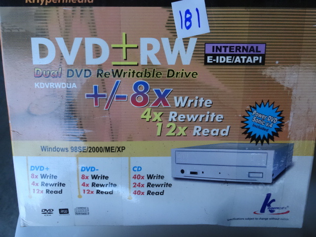 lot 181 image: hyper media dvd rw dual rewritable drive