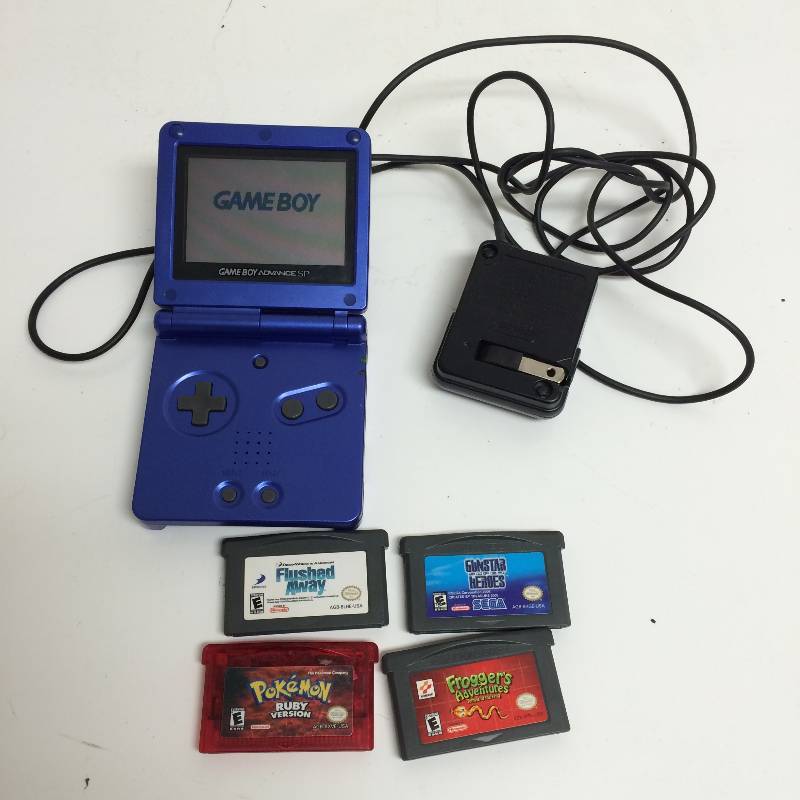 Game Boy Advance SP with Games