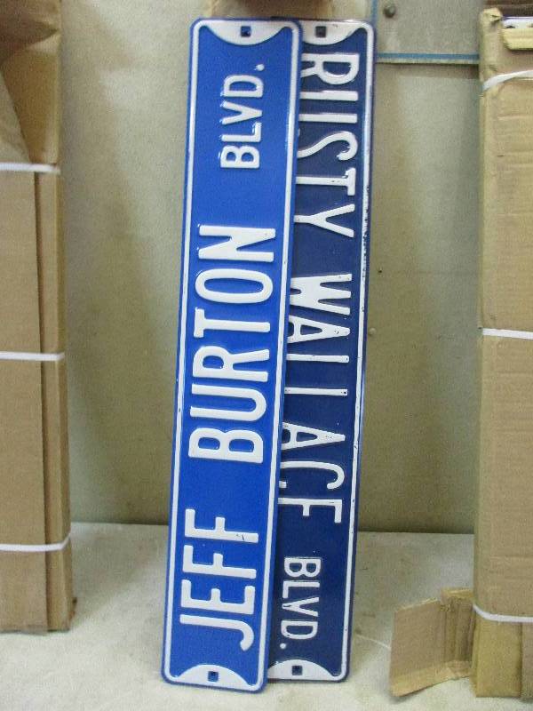 Nascar Driver Street signs