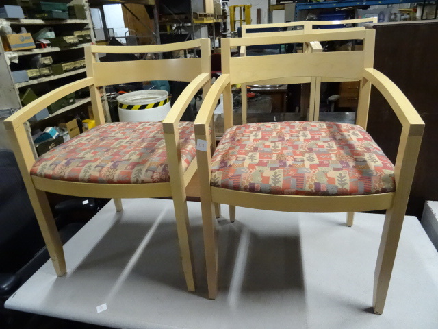 lot 108 image: 2 Matching Wood Framed Side Chairs