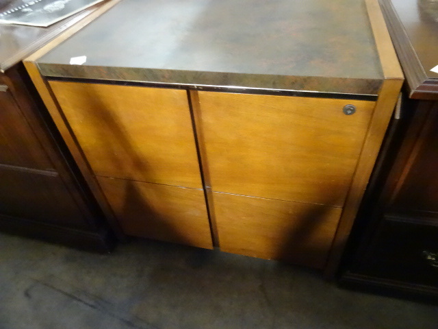 lot 58 image: 30 Wood 2 Drawer Lateral File