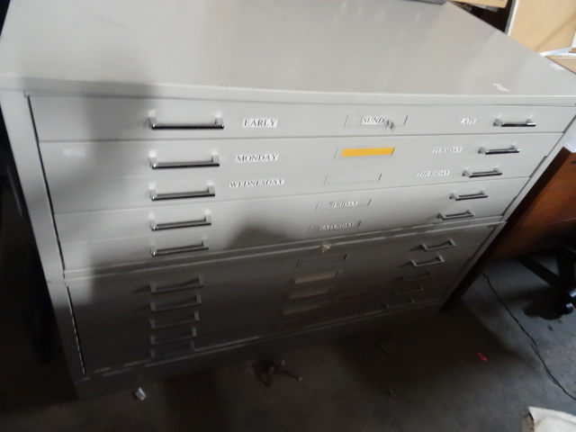lot 31 image: 10 Drawer Plan File with Top and Base