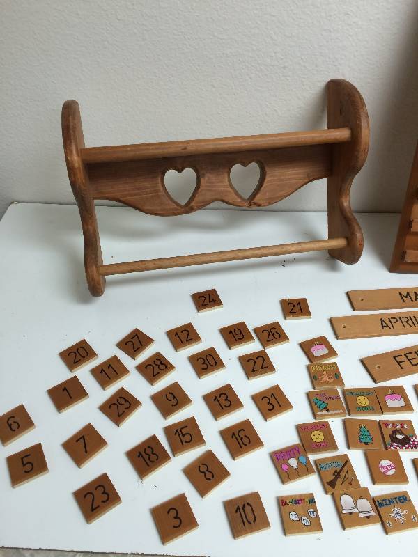 Wood Calendar and Shelf