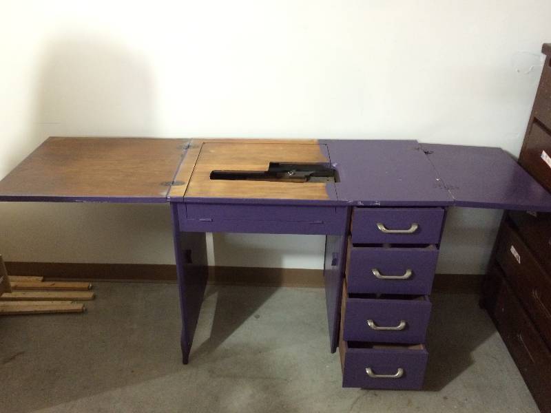 Wood Sewing Machine Cabinet
