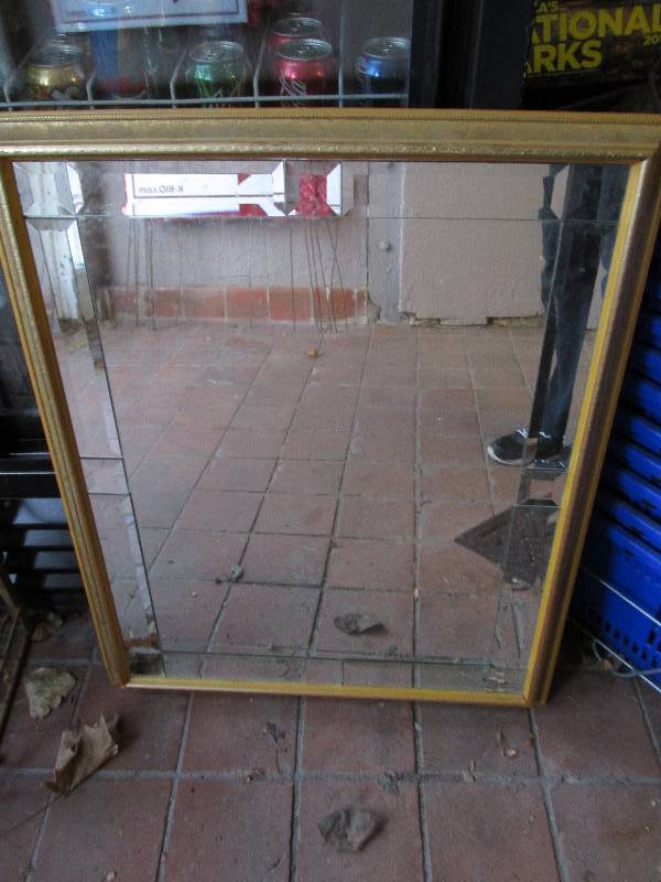 lot 29 image: framed mirror - 31tall and 25wi...