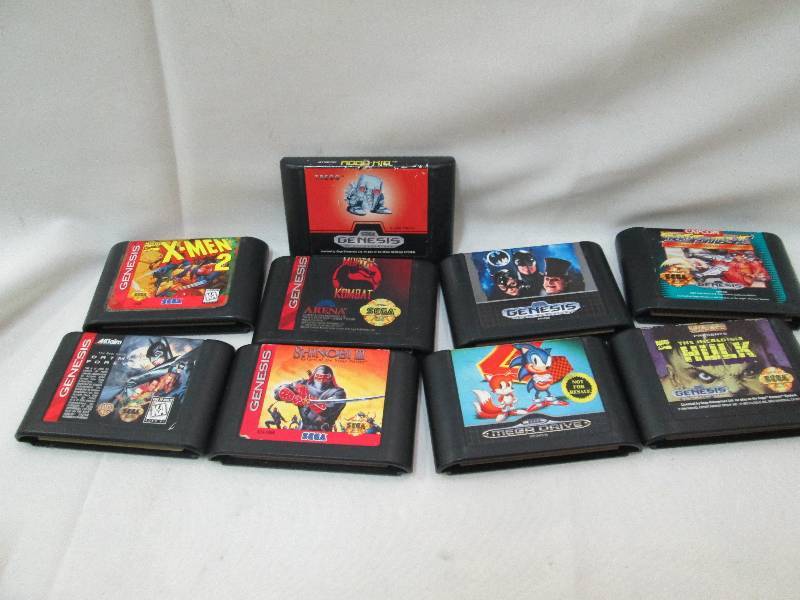 lot 50 image: Set of 9 Genesis Sega game cartridg...