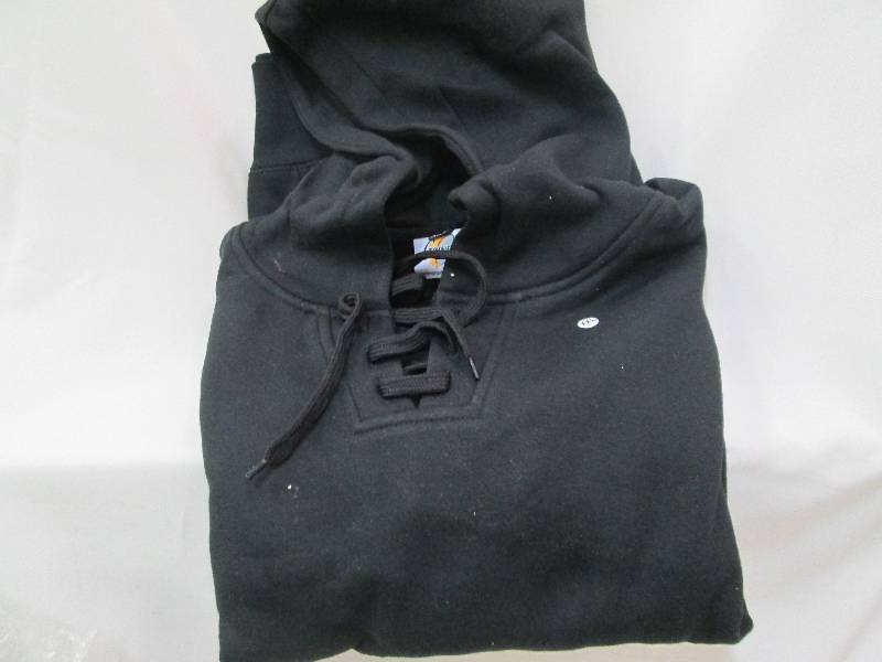 lot 87 image: Lot of 3 new XXL black hooded sweat...