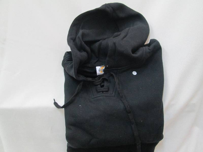 lot 88 image: Lot of 3 new XXL black hooded sweat...