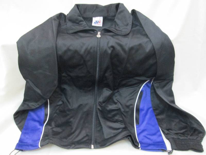 lot 129 image: Lot of 4 black and purple zip warmu...
