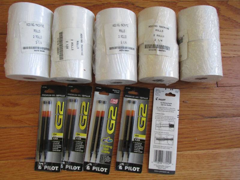 Lot of 2 14 adding machine paper ...
