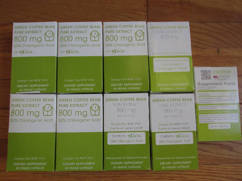 Lot of 9 Green Coffee Bean pure ext...