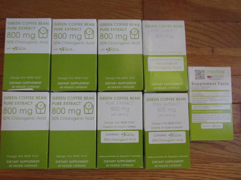 Lot of 9 Green Coffee Bean pure ext...