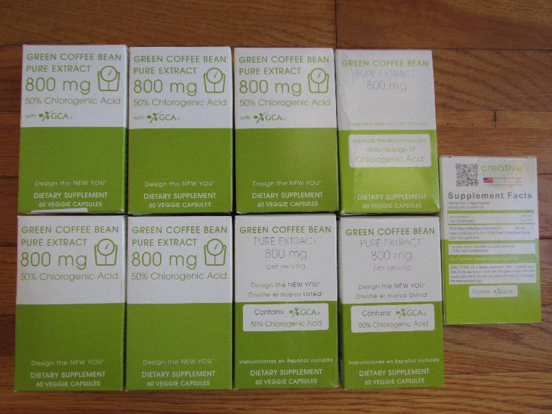 Lot of 9 Green Coffee Bean pure ext...