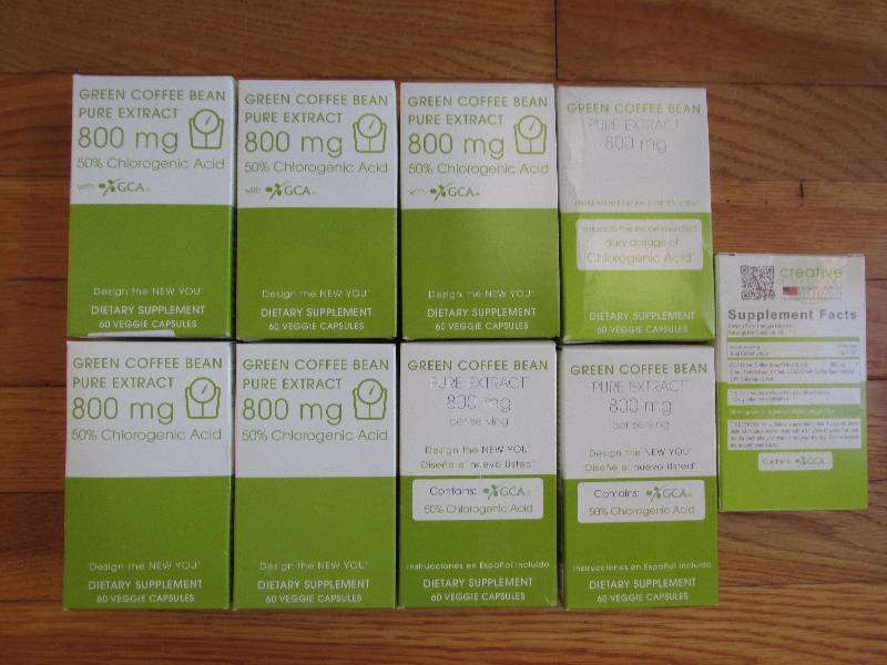 Lot of 9 Green Coffee Bean pure ext...