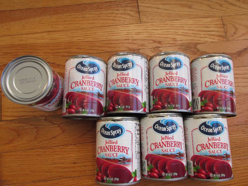 8 cans of Ocean Spray jellied cranb...