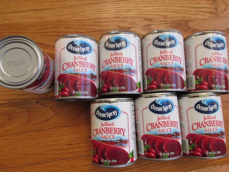 8 cans of Ocean Spray jellied cranb...