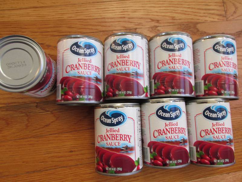8 cans of Ocean Spray jellied cranb...