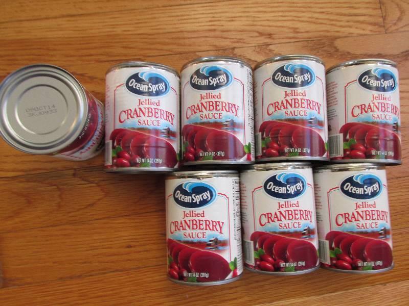 8 cans of Ocean Spray jellied cranb...