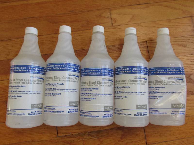 5 bottles of stainless steel cleane...