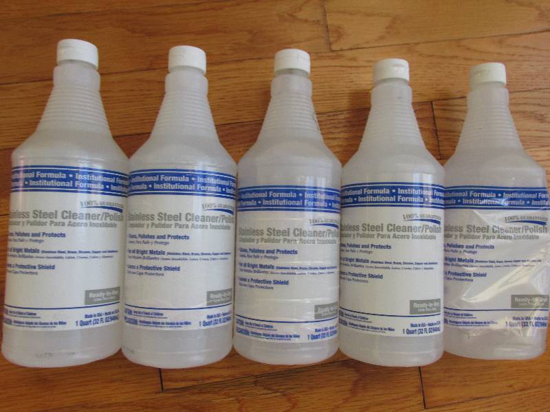 5 bottles of stainless steel cleane...