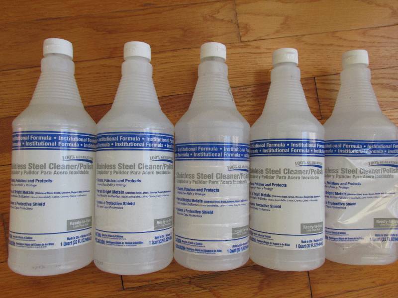 5 bottles of stainless steel cleane...