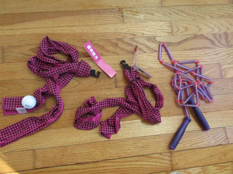 2 new fashion scarves, jumprope, go...