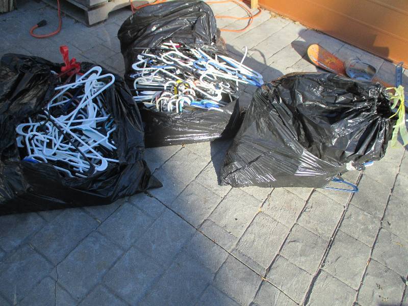 3 bags of plastic hangers, good con...
