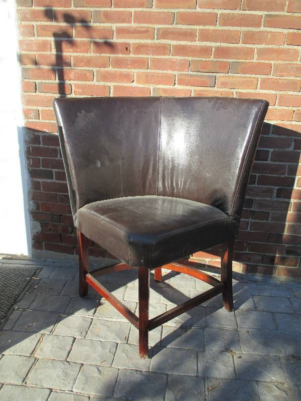 wedge chair, would fit in a corner...