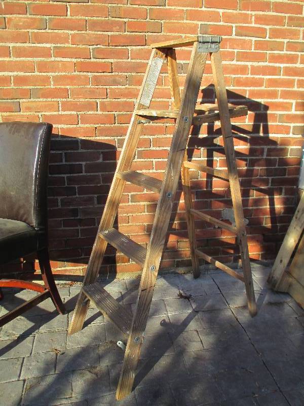 Wood step ladder...