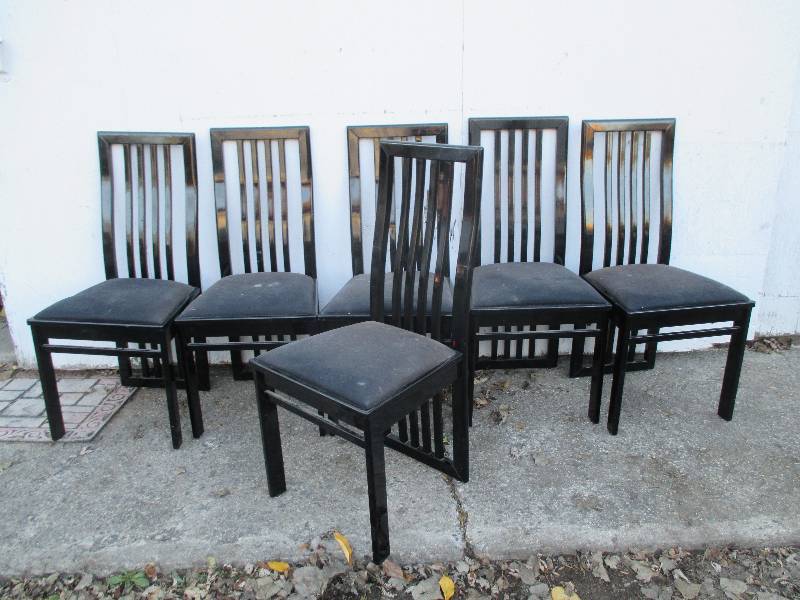 6 classy black chairs...