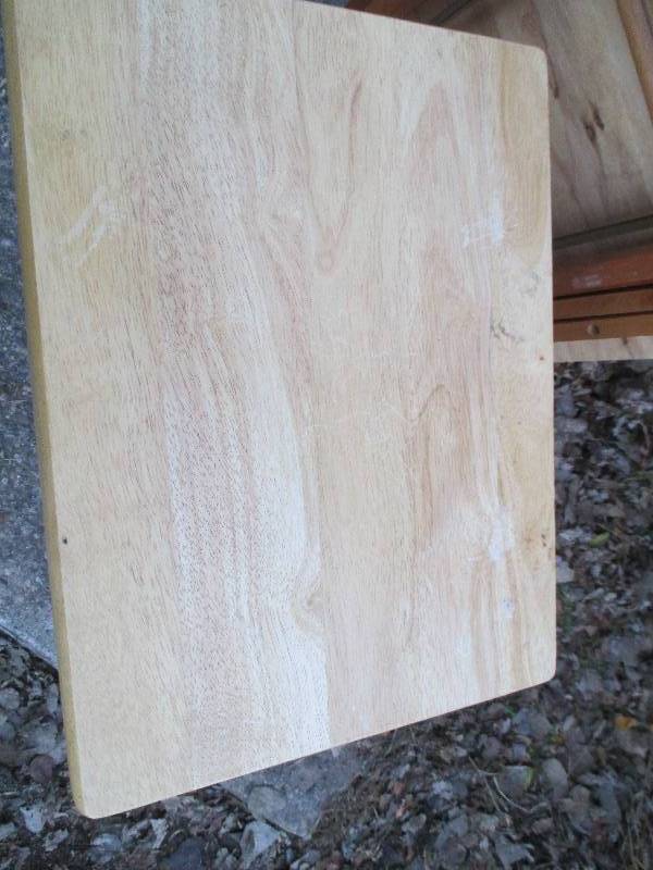 3 solid wood TV tables with wood st...