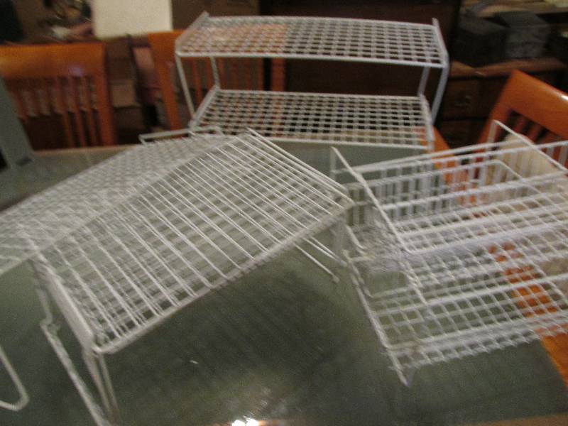 lot 103 image: Lot of stacking wire shelving...