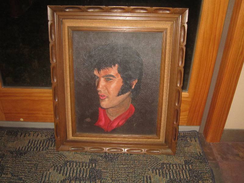 lot 48 image: Elvis Oil Picture 2 x 28 Donald Blakey