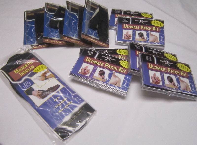 lot 170 image: LOT - Ultimate Patch Magnetic Therapy, Headband, Patch Kit and Insoles
