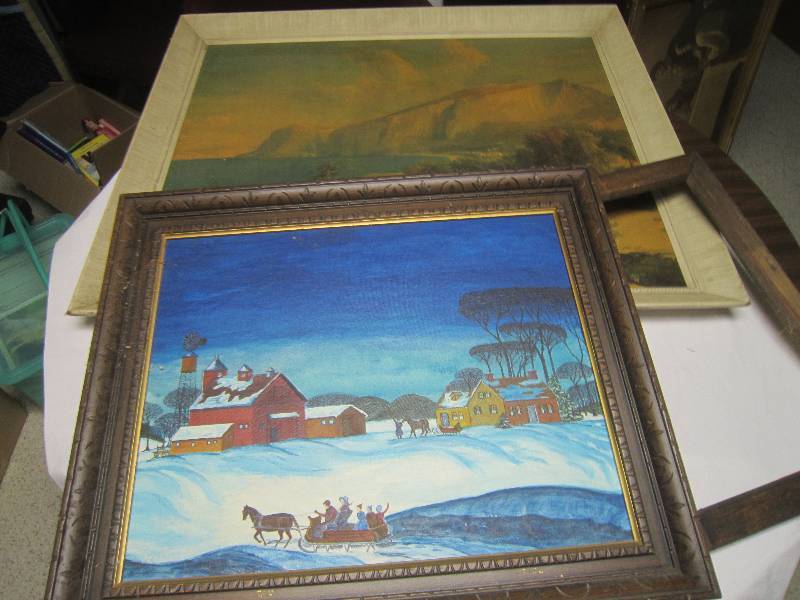 lot 175 image: LOT - Frames and Oil Painting