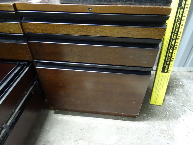 lot 13 image: 3 Drawer Wood Office Cabinet