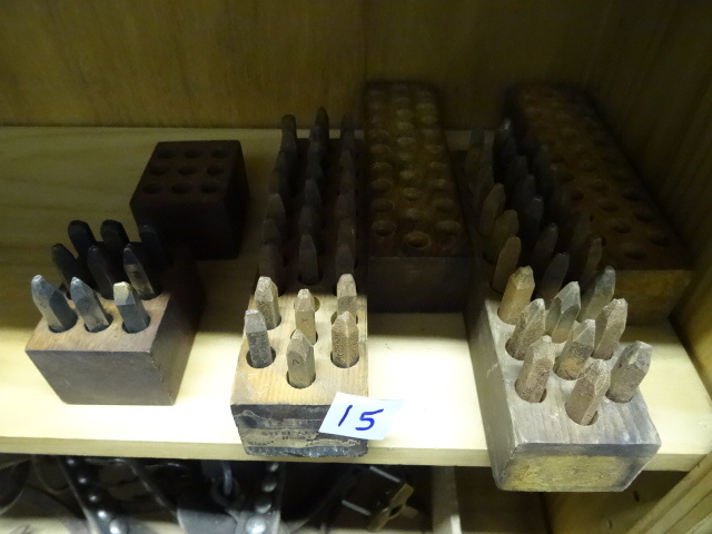 lot 15 image: Misc Metal Number and Letter Stamps