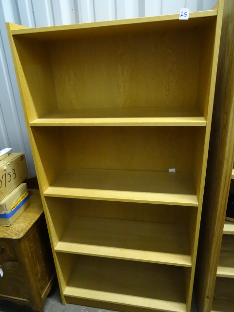 lot 25 image: Wood Book Shelf 30 X 12 X 61