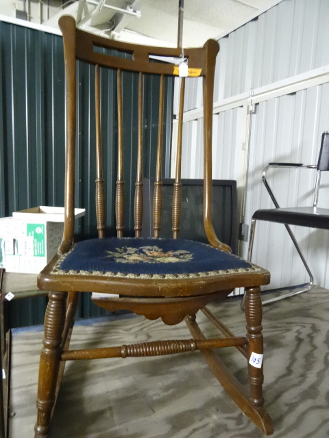 lot 105 image: Vintage Wood Rocking Chair